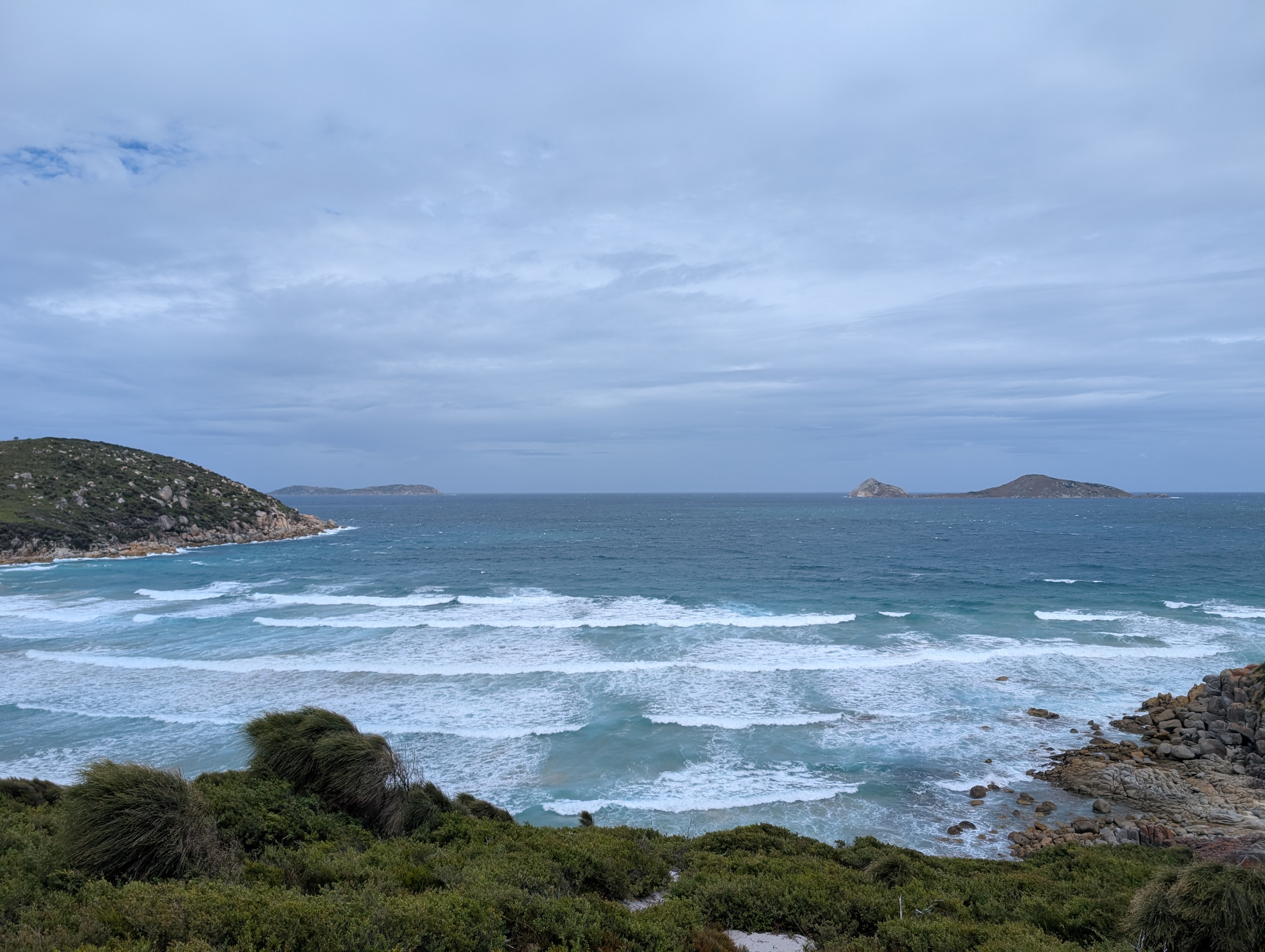Coastal landscape at Whisky Beach